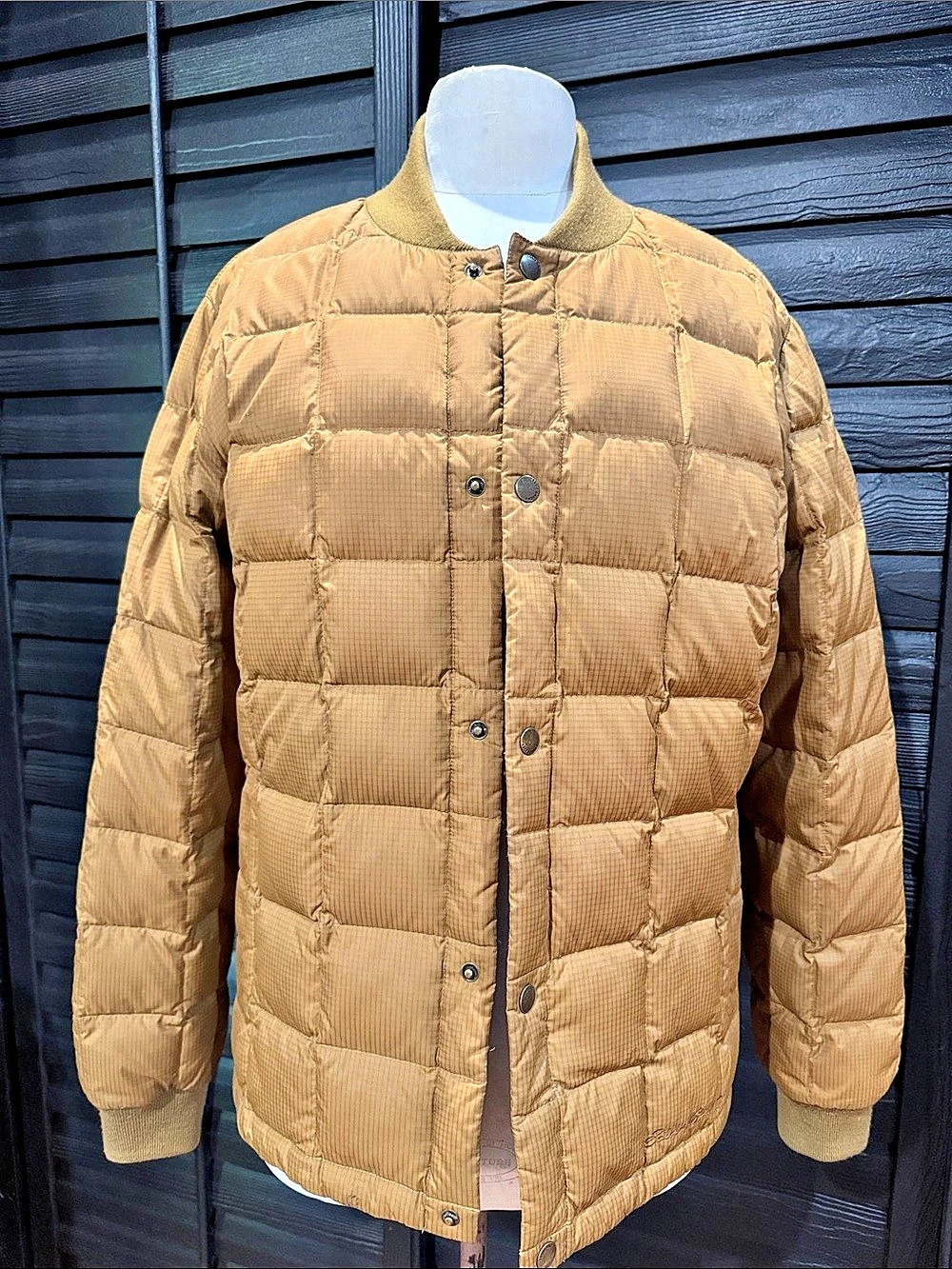 Eddie Bauer Downlight Down Puffer Jacket Brown Size Medium